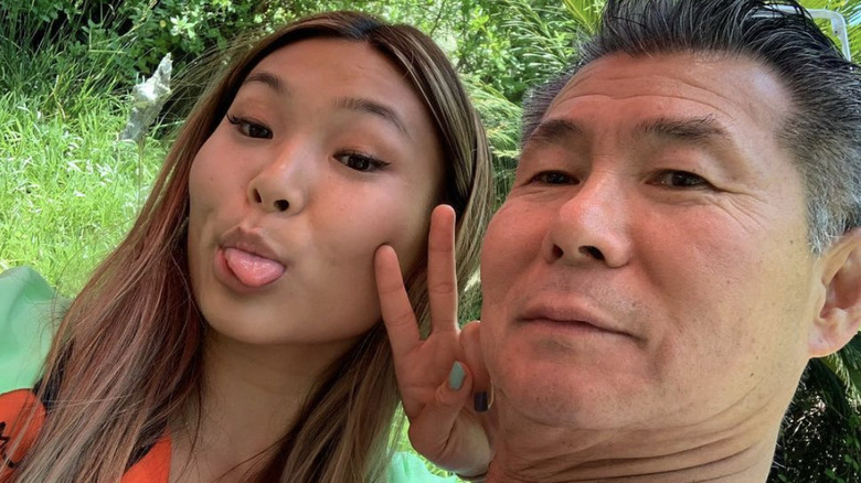 Chloe Kim selfie with dad