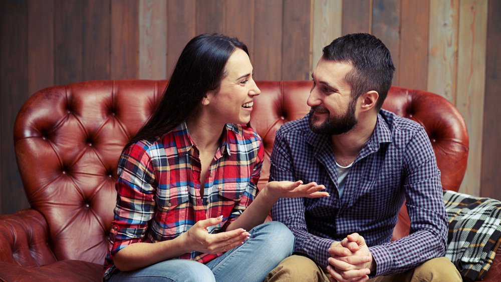 Couple talking about their relationship 