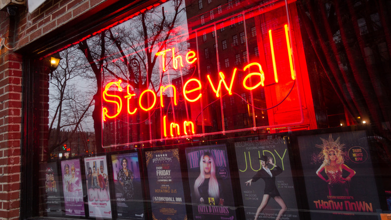 The Stonewall Inn's front window display