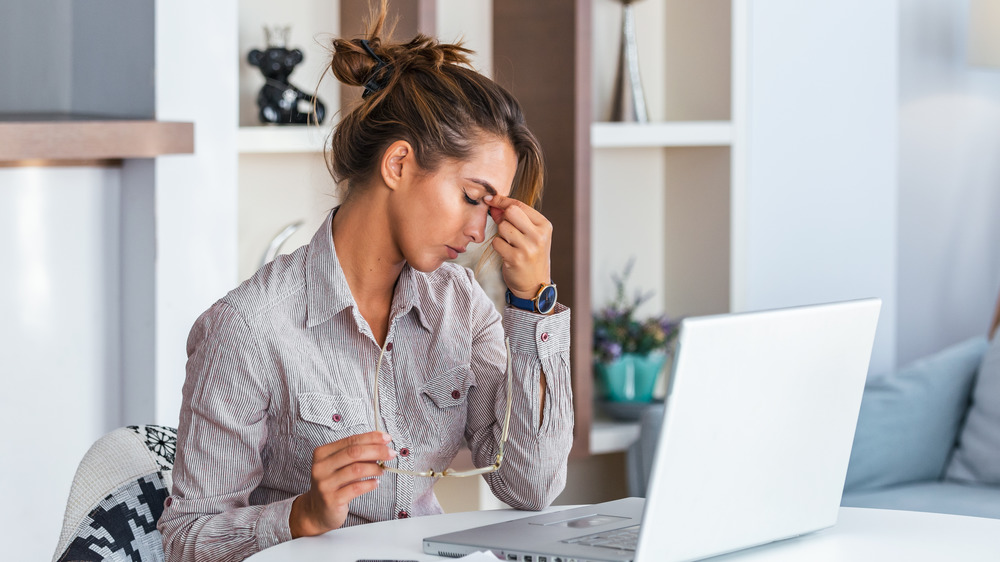 Woman at her computer