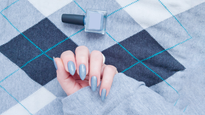 Cool gray nail polish color