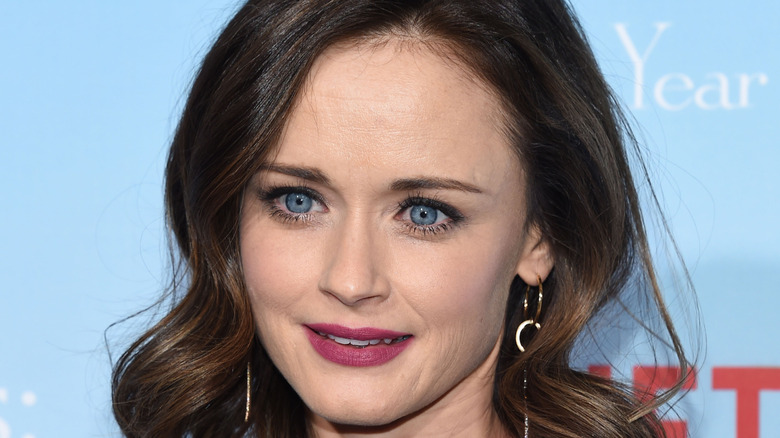 Alexis Bledel looking off in the distance at the "Gilmore Girls: A Year in the Life" premiere in 2016