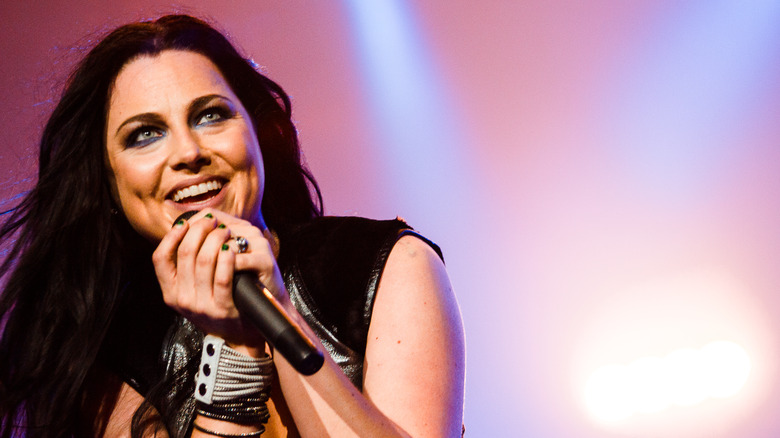 Amy Lee onstage with Evanescence in 2011