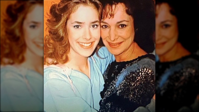 Claudia Wells with her mother 