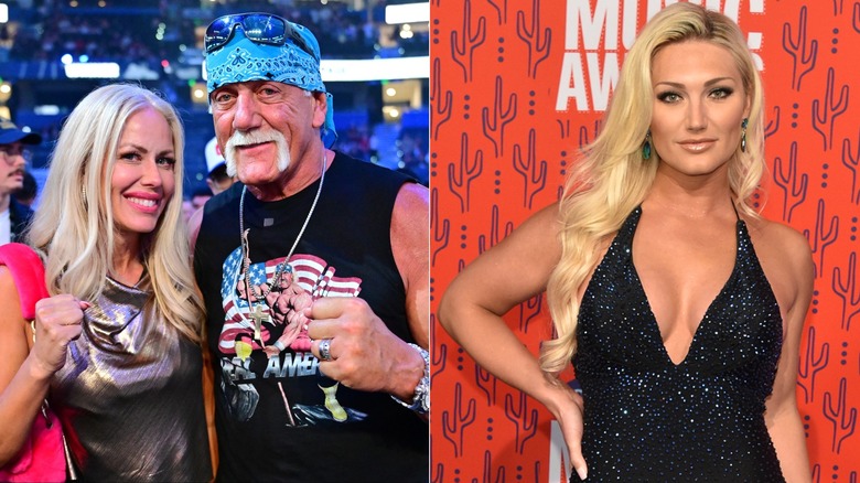 Hulk Hogan posing with third wife Sky Daily