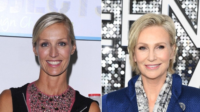 Split image of Candice Olson and Jane Lynch