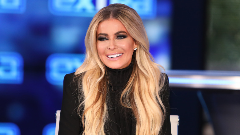 Carmen Electra smiling during an interview 