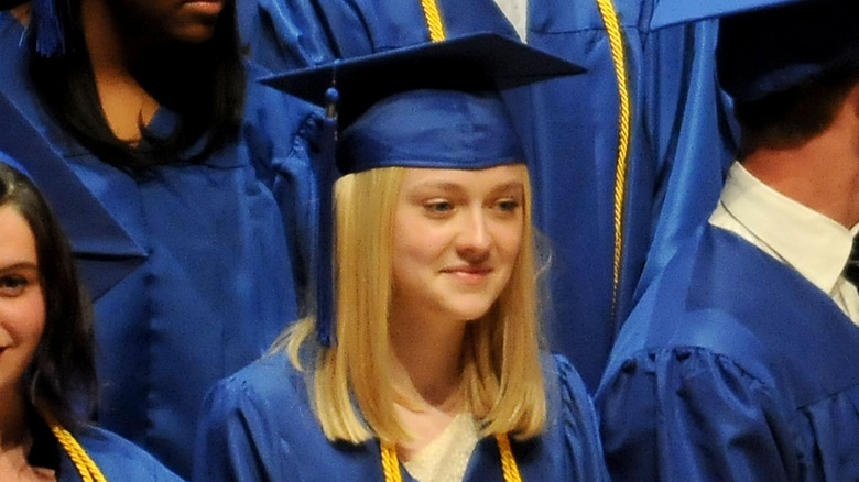 Dakota Fanning at graduation