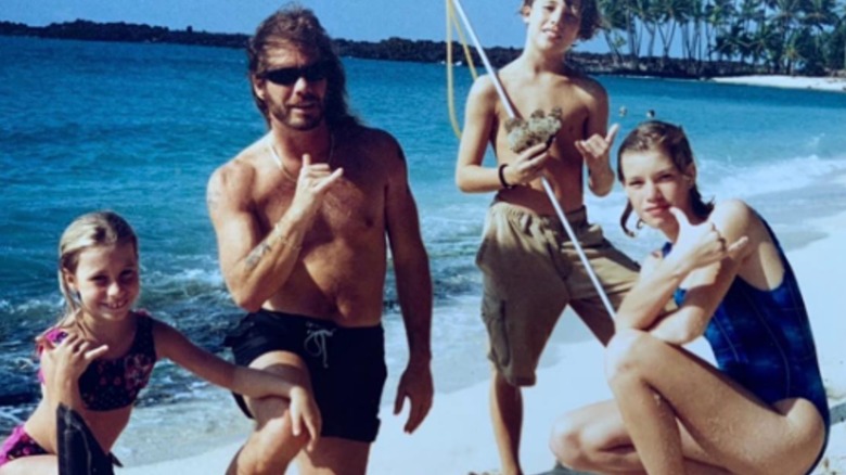 Lyssa Chapman with her father and siblings