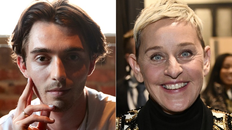 A split image of Greyson Chance and Ellen DeGeneres