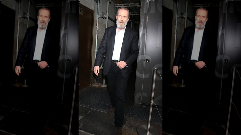 Hugh Laurie walking in New York City, 2022.