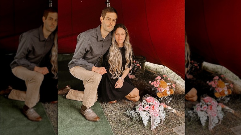 Derick and Jill Dillard at gravesite