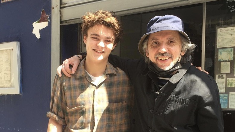 Jack Depp with the owner of the restaurant he worked at