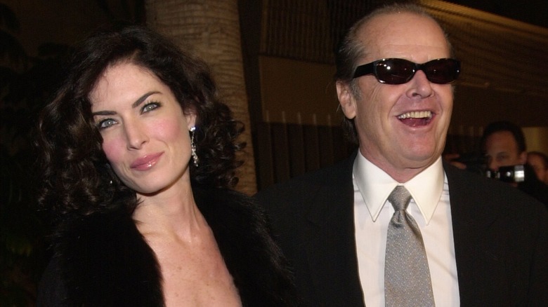 Jack Nicholson and Lara Flynn Boyle smiling