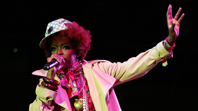 Lauryn Hill performing on stage