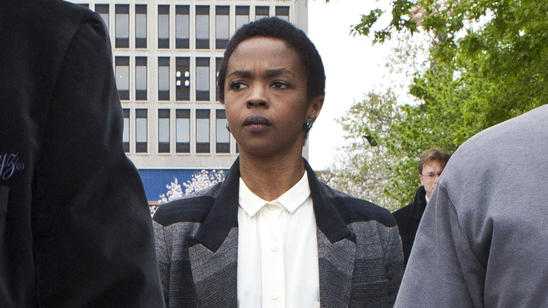 Lauryn Hill outside of court