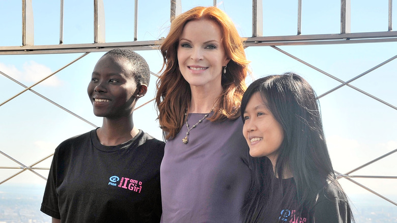 Marcia Cross with youth delegates