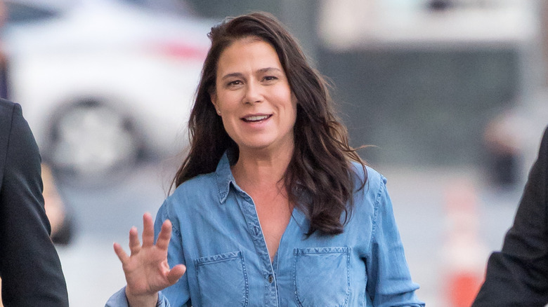 Maura Tierney on the street