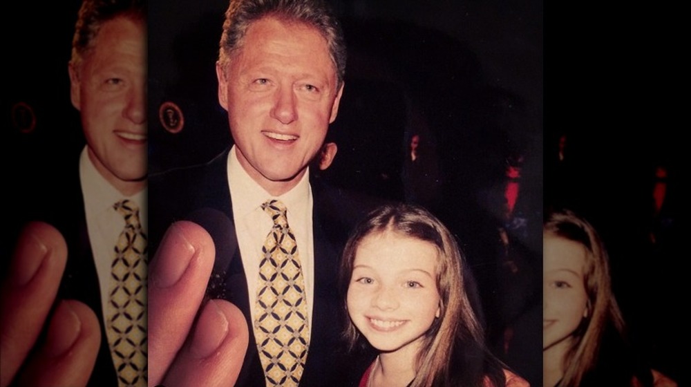 Michelle Trachtenberg and Bill Clinton