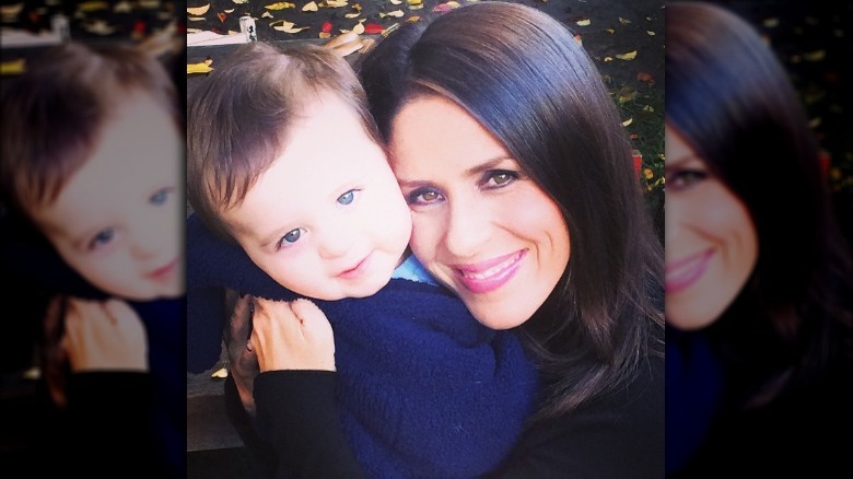 Soleil Moon Frye with baby