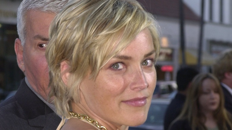 Sharon Stone with short hair