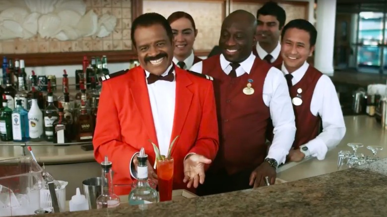 Ted Lange showing off his cocktail, The Isaac