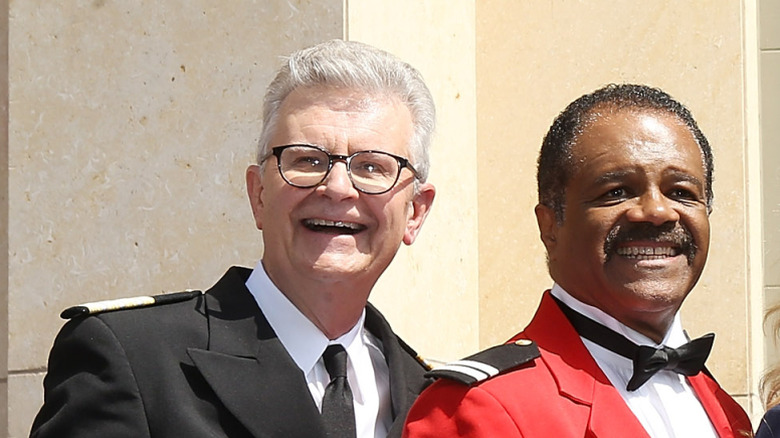 Fred Grandy and Love Boat co-star Ted Lange smiling in 2022