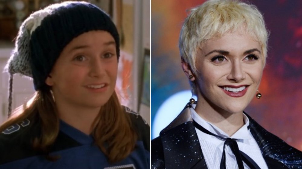 Split image of Alyson Stoner in Cheaper by the Dozen and now