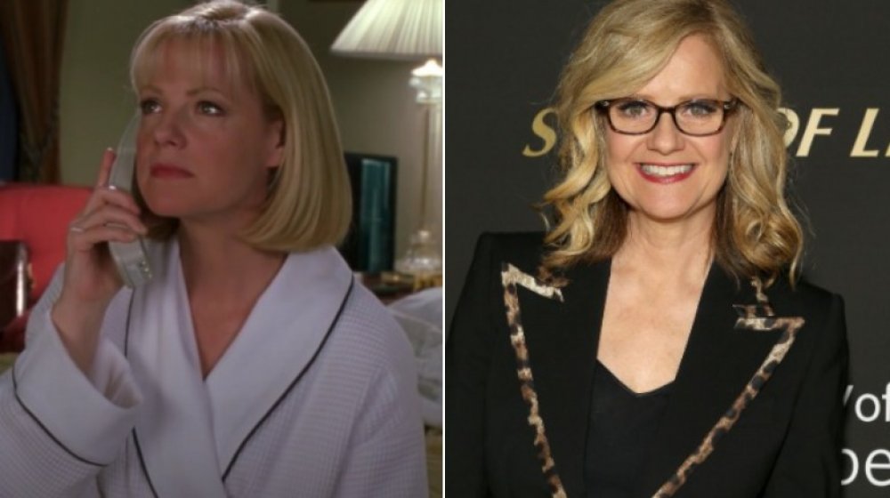 Split image of Bonnie Hunt in Cheaper by the Dozen and now