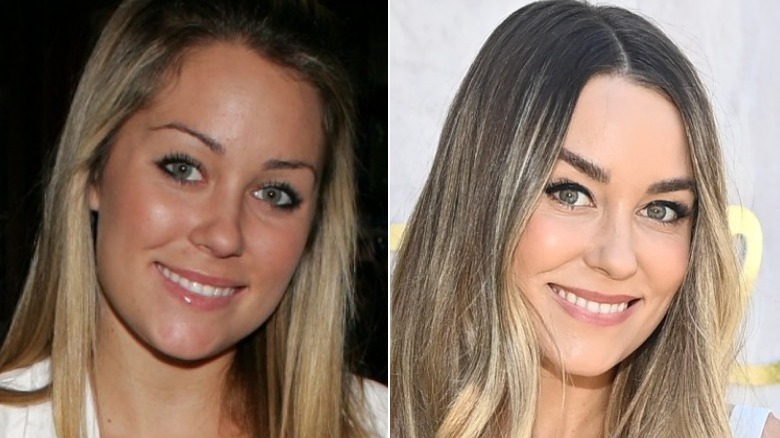 Lauren Conrad in 2005 and 2022