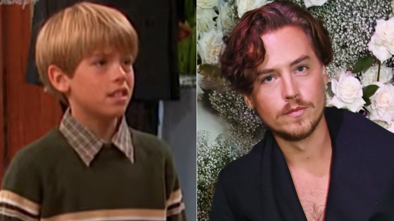 Cole Sprouse in The Suite Life of Zack and Cody and in 2023