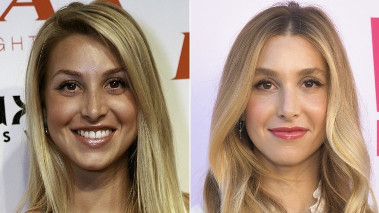 Whitney Port smiling, then and Now