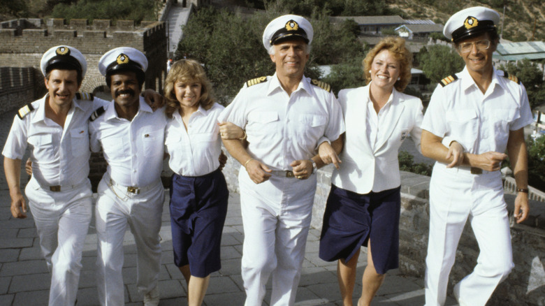 The cast of The Love Boat at the Great Wall of China