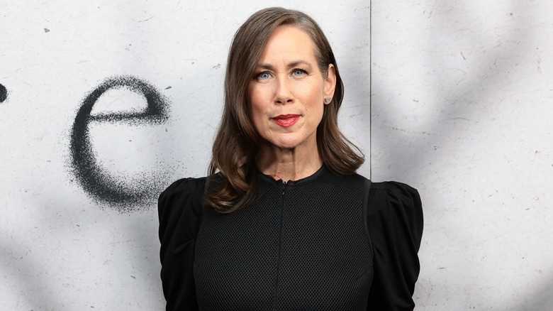 Miriam Shor posing at the premiere of Before