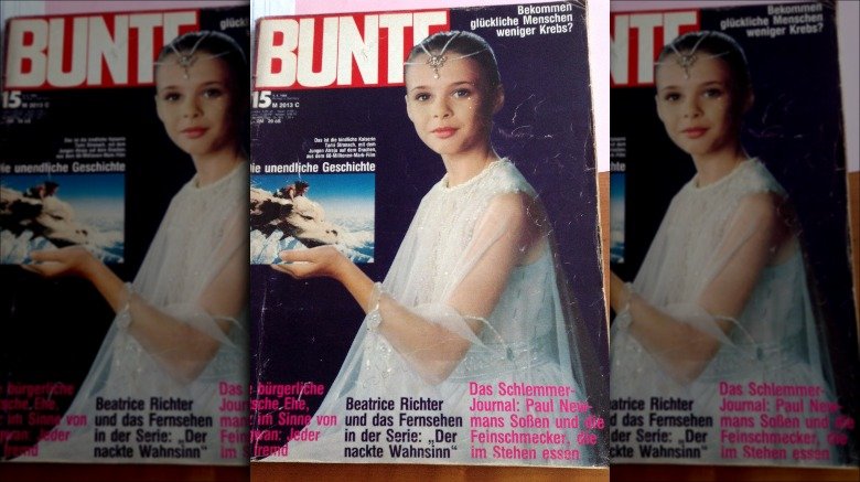 Tami Stronach as the Childlike Empress from The NeverEnding Story on a magazine cover