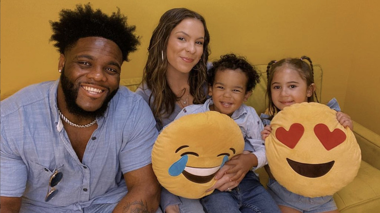 Lilly Bennett and Lawrence Bishop with their kids