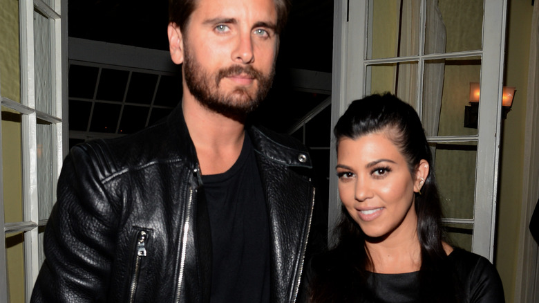 Scott Disick and Kourtney Kardashian pose together