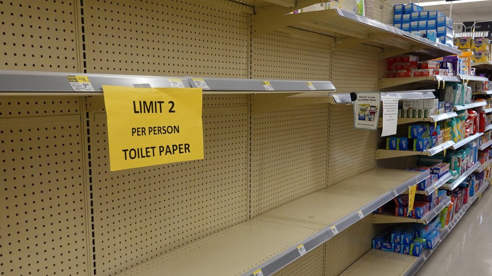 empty grocery shelves