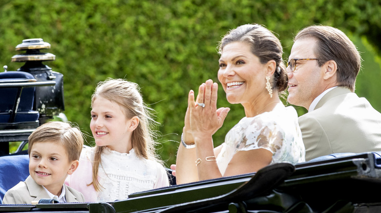 Crown Princess Victoria of Sweden, Prince Daniel of Sweden, Princess Estelle of Sweden and Prince Oscar of Sweden