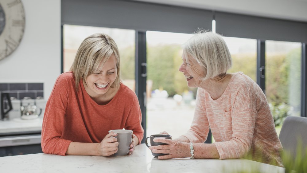 women drinking ginger tea