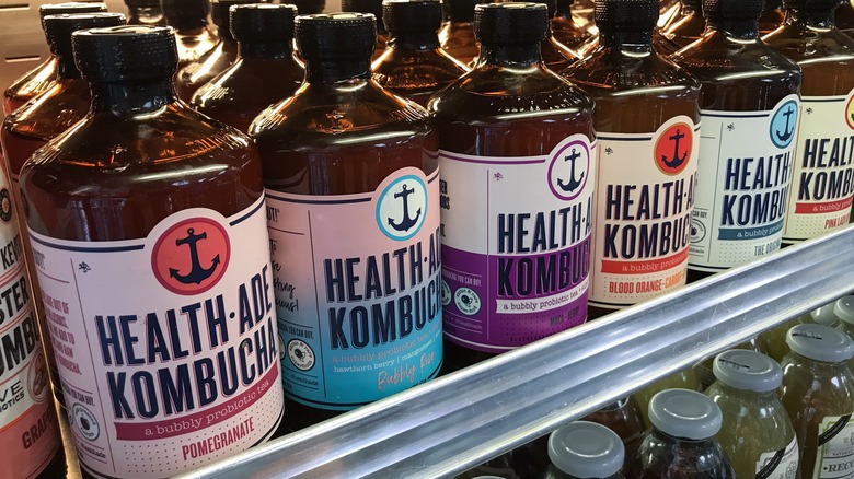 Kombucha tea bottles