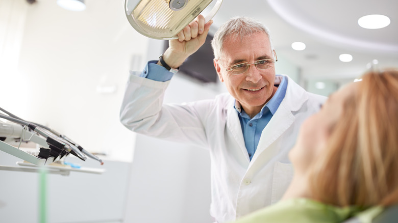 Woman at the dentist