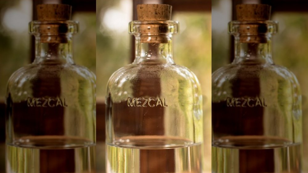 bottle of mezcal