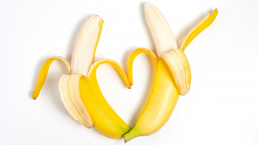 Bananas in the shape of a heart