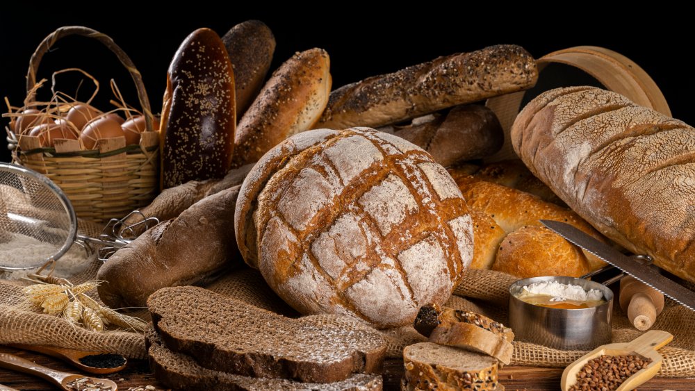 An assortment of breads