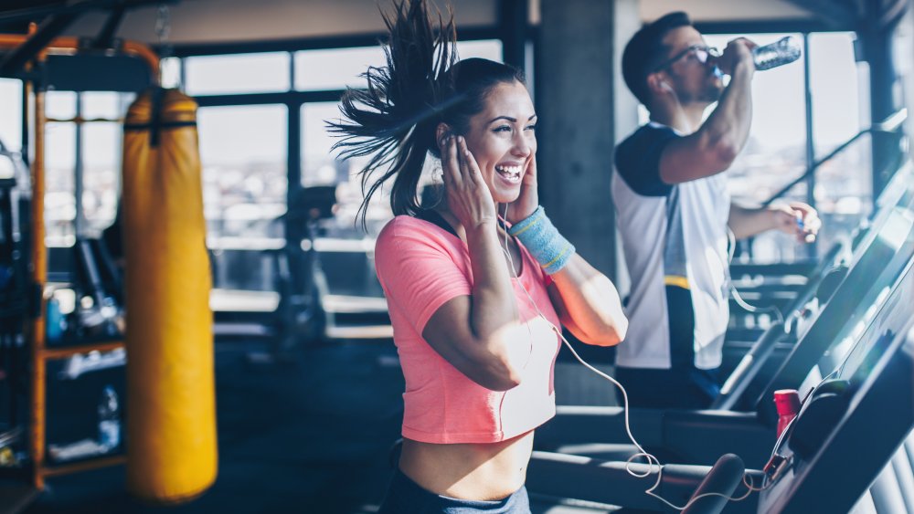 Woman on treadmill