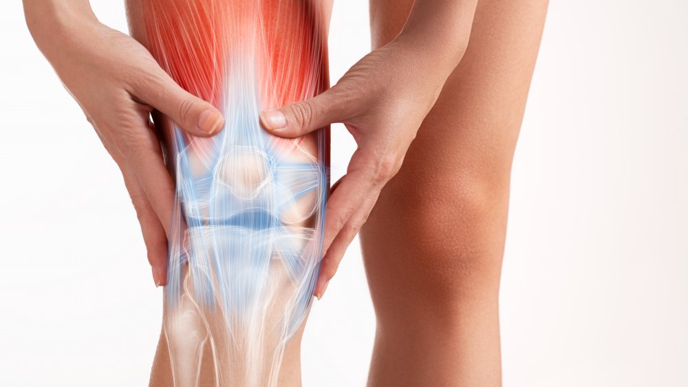 Joint pain in the knee, concept