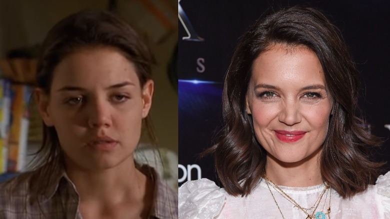 Katie Holmes then, now