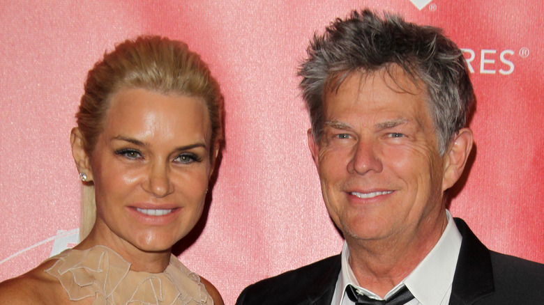 Yolanda Hadid and David Foster stand side by side smiling