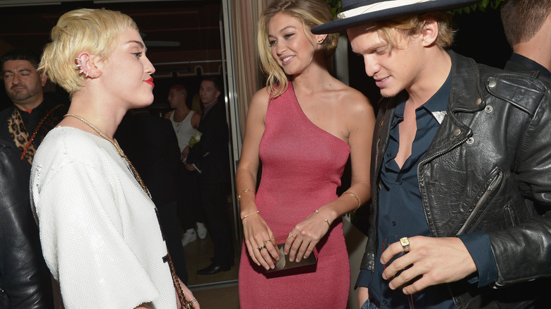 Miley Cyrus, Gigi Hadid and Cody Simpson